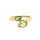 Ring 14 Karat Gelbgold Lemon Quarz Peridot