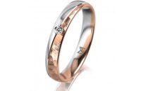 Ring 18 Karat Rot-/Weissgold 3.5 mm diamantmatt 1...