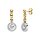 Ohrschmuck 925 Silber rhodiniert gelbvergoldet 38 Zirkonia