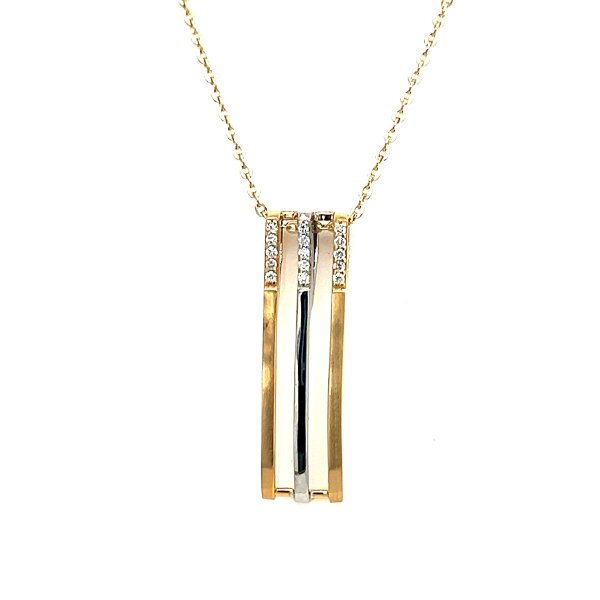 Anh&auml;nger 14 Karat Gelb/Weissgold Brillanten 0,04ct