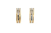 Ohrschmuck 14 Karat Gelb/Weissgold Brillanten 0,08ct Kreolen