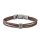 Armschmuck Edelstahl /Leder braun 22cm