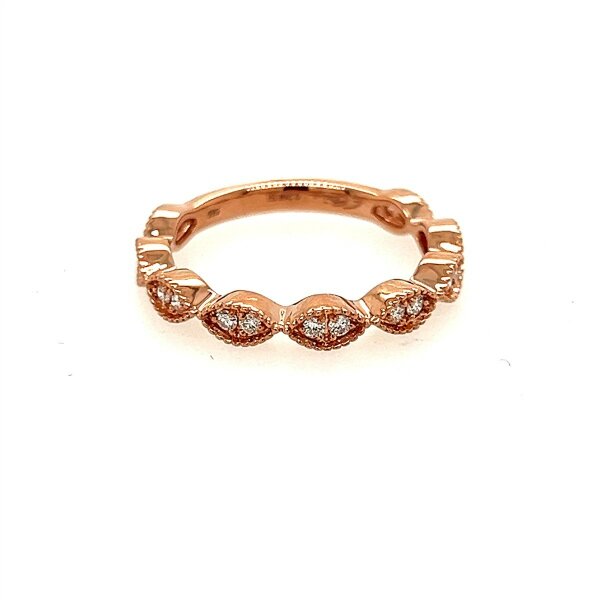 Ring 14 Karat Rotgold 18 Brillanten 0,246ct W Si