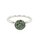 Ring 18 Karat Weissgold Brillanten gr&uuml;n 0,35ct