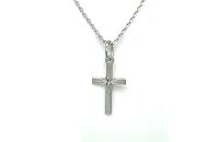 Anh&auml;nger 14 Karat Weissgold Kreuz