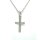 Anh&auml;nger 14 Karat Weissgold Kreuz