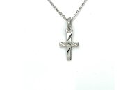 Anh&auml;nger 14 Karat Weissgold Kreuz