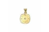 Anh&auml;nger 14 Karat Gelbgold Taufuhr mit Brillant 0,01ct