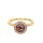 Ring 18 Karat Rotgold Morganit 0,98ct Brillanten 0,18ct