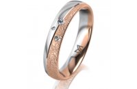 Ring 14 Karat Rot-/Weissgold 4.0 mm kreismatt 3...