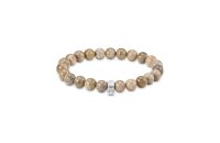 Armschmuck 925 Silber Daisy Jaspis Beads