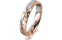 Ring 18 Karat Rot-/Weissgold 4.0 mm diamantmatt 3...