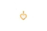 Anh&auml;nger 14 Karat Gelbgold Herz mit Brillant 0,02ct...