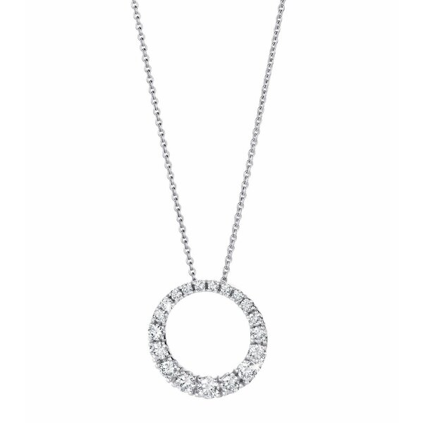 Halsschmuck 14 Karat Weissgold 19 Brillanten 1,00ct W si