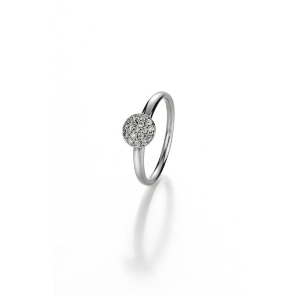 Ring 14 Karat Weissgold Brillanten 0,20ct G vs
