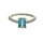 Ring 14 Karat Weissgold Aquamarin 0,89ct 22 Brillanten 0,22ct W si