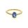 Ring 14 Karat Gelbgold Tansanit 0,77ct,22 Brillanten 0,22ct W si