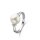 Ring 18 Karat Weissgoold Brillanten 0,05ct G vs SW-Zuchtperel