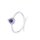 Ring 18 Karat Weissgold 15 Brillanten 0,08ct Blausaphir 0,18ct