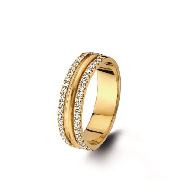 Ring 18 Karat Gelbgold 38 Brillanten 0,33ct G vs