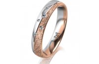 Ring 18 Karat Rot-/Weissgold 4.0 mm kristallmatt 5...