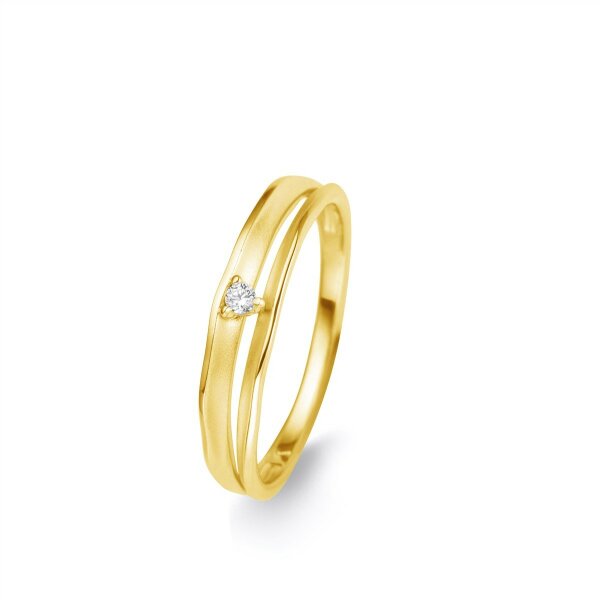 Ring 18 Karat Gelbgold Brillant 0,03ct G vs
