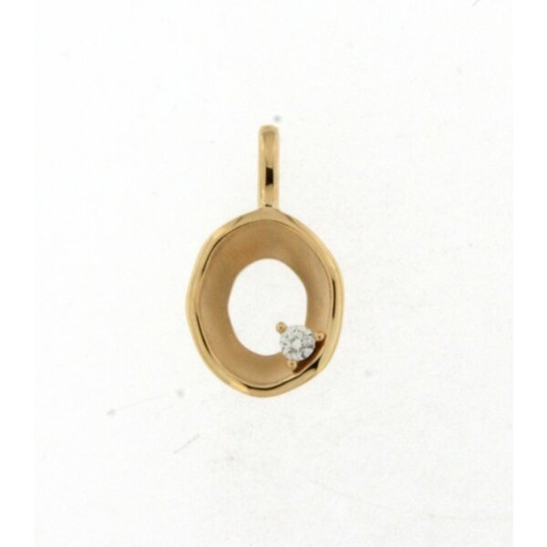 Anh&auml;nger 18 Karat Gelbgold Brillant 0,03ct G vs