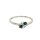 Ring 18 Karat Weissgold 4 Brillanten 0,04ct G vs 2 Blausaphire 0,17ct