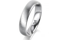 Ring 14 Karat Weissgold 4.5 mm sandmatt