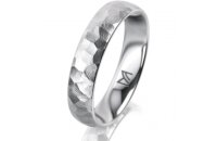 Ring 14 Karat Weissgold 4.5 mm diamantmatt