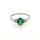 Ring 18 Karat Weissgold Smaragd 0,79ct Brillanten 0,11ct G vs