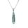 Halsschmuck 18 Karat Weissgold Aquamarin 3,85ct Brillanten 0,02ct G vs