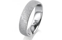 Ring 14 Karat Weissgold 5.0 mm kreismatt