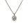 Halsschmuck 14 Karat Weissgold Brillant 0,25ct G vs Ankerkette 45v42cm