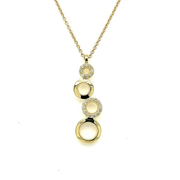 Halsschmuck 14 Karat Gelbgold Brillanten 0,09ct G vs