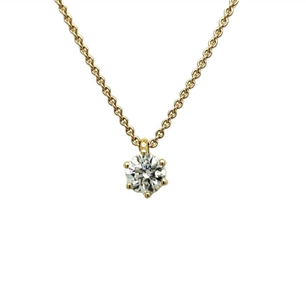 Halsschmuck 14 Karat Gelbgold Brillant 0,40ct F si