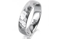Ring 14 Karat Weissgold 5.0 mm diamantmatt