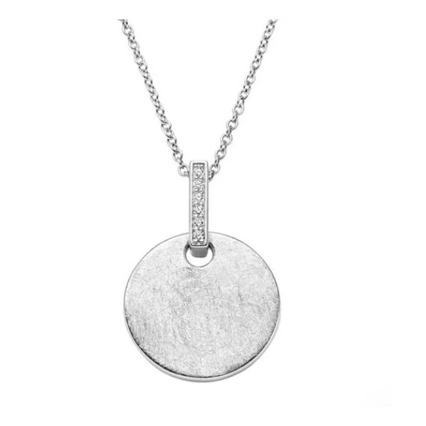Halsschmuck 925 Silber rhodiniert  mit 6 Zirkonia