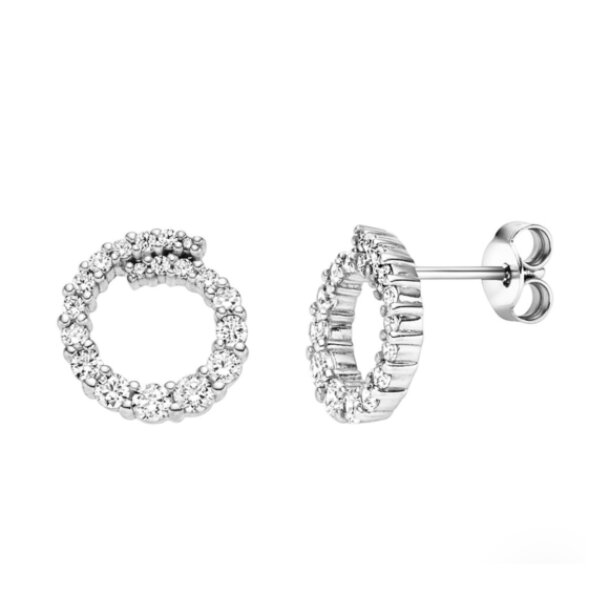 Ohrschmuck 925 Silber rhodiniert mit 38 Zirkonia