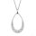 Halsschmuck 925 Silber rhodiniert mit 76 Zirkonia