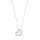 Halsschmuck 14 Karat Weissgold Herz mit Zirkonia