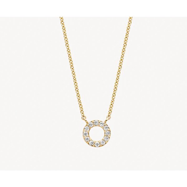 Halsschmuck 14 Karat Gelbgold Zirkonia