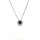 Halsschmuck 14 Karat Weissgold mit Brillanten,Tansanit 0,12ct