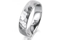 Ring 18 Karat Weissgold 5.0 mm diamantmatt