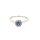 Ring 14 Karat Weissgold 12 Brillanten mit Tansanit 0,12ct