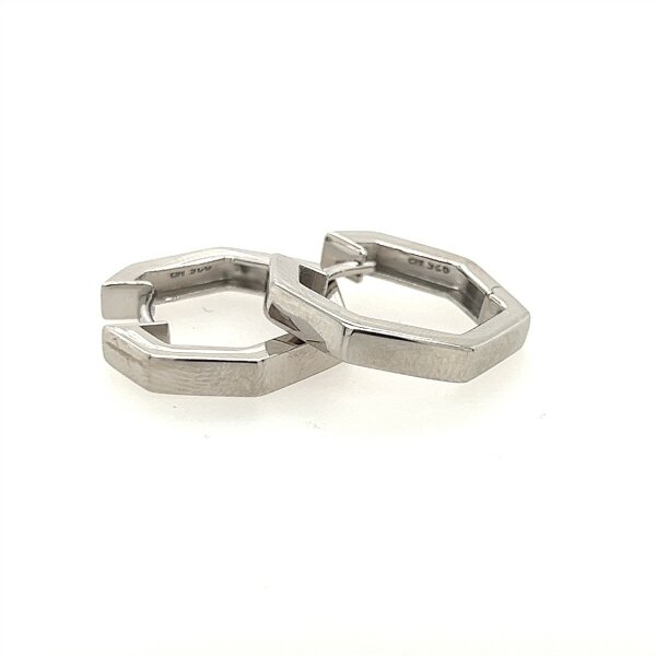Ohrschmuck 925 Silber rhodiniert Kreolen