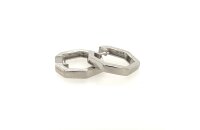 Ohrschmuck 925 Silber rhodiniert Kreolen
