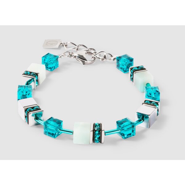 Coeur de Lion Armschmuck GeoCUBE&reg; Iconic Precious Armband silber-gr&uuml;n Edelstahl