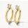 Ohrschmuck 14 Karat Gelbgold Zirkonia Kreolen