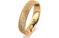 Ring 14 Karat Gelbgold 4.5 mm kristallmatt